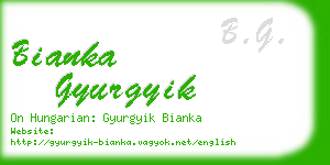 bianka gyurgyik business card